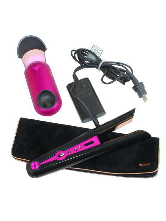 Dyson Corrale Cordless Option Black Nickle Fuchsia Flexing Plates Flat Iron